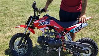 110cc DB27 Dirt Bike Semi Automatic Trans 4 Speed Ride amp Review [upl. by Eerized]