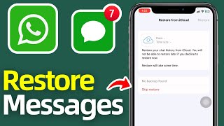 How To Restore Messages In WhatsApp On iPhone [upl. by Gianina]