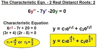 Differential Equation  2nd Order 15 of 54 The Characteristic Eqn  2 Real Roots Ex 2 [upl. by Krys612]