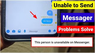 How to Fix Unable to send Message on Messenger Problem  Unable to send Message on Messenger [upl. by Allecram]