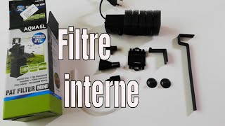 Filtre interne aquarium  AQUAEL PAT mini idéal pour crevettes  TUTO  UNBOXING [upl. by Masry836]