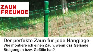 Wie montiere ich einen Zaun am Hang  Gefälle [upl. by Gillie]