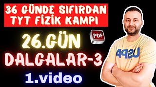 26GÜN  DALGALAR3  SU DALGALARI1  Deney ve Simülasyon  36 Günde Sıfırdan TYT Fizik Kampı [upl. by Bessy]