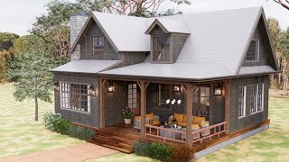 33 x 26 10m x 8m Cozy Cottage House  3 Bedrooms [upl. by Elylrac]