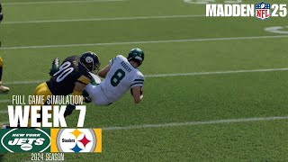 New York Jets vs Pittsburgh Steelers  Madden NFL 25 Simulation madden25 [upl. by Earla593]