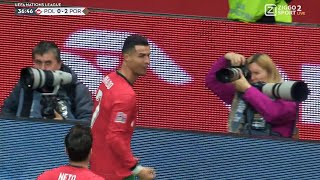 🤯 Cristiano Ronaldo Goal vs Poland with Electrifying Celebration during Poland vs Portugal [upl. by Enomes]