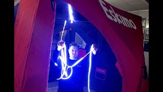 How To Install LED Lights In an Eskimo Fatfish 949i Ice Shelter  DIY [upl. by Armin]