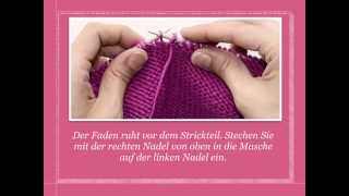 Linke Maschen abheben  Strickenlernench [upl. by Haleeuqa]