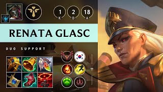 Renata Glasc Support vs Senna  KR Grandmaster Patch 1418 [upl. by Jerz]