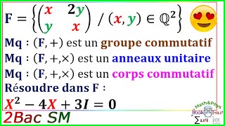 Structures Algébriques  Groupes Anneau et Corps  2 Bac SM  Exercice 10 [upl. by Ardeahp]