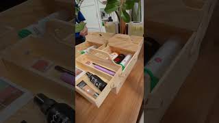 Wooden Desk Organizer IKEA KLÄMMEMACKA ikea deskorganiser makeuphacks [upl. by Lladnek]