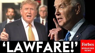 BREAKING NEWS Trump Delivers 12Minute Rant Slamming NYC Hush Money Trial Blaming BIden [upl. by Gittle967]