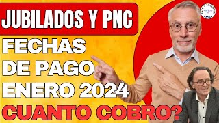 Cuando y Cuanto COBRO ANSES ENERO 2024 👉🏼Jubilados Pensionados AUH PNC SUAF  Fechas de Pago [upl. by Roach]