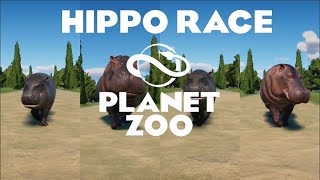 Hippopotamus Class Animal Race in Planet Zoo  Featuring Pygmy Hippo and River Hippo [upl. by Ennairac520]