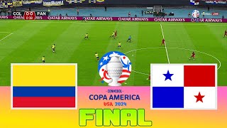 Colombia vs Panama  Copa America 2024 USA Quarter Final  Full Match  Realistic PES Gameplay [upl. by Sherrie]