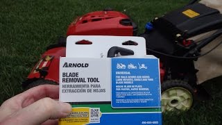 Tool Review of a Arnold Lawn Mower Blade Removal Tool  Nov 16 2014 [upl. by Yspyg]