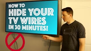 How To Hide Your TV Wires in 30 Minutes  DIY [upl. by Nwahsid]