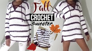 Crochet laceup pullover sweater [upl. by Nahpos37]