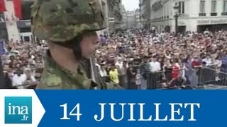 Défilé du 14 Juillet à bord dun char allemand  Archive vidéo INA [upl. by Ardnaid]