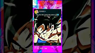 This Pain After Losing Ultra Instinct🗿🥶 dbs goku vegeta gogeta viralshorts shorts shortsfeed [upl. by Weinert]