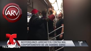 Borracho racista recibe su merecido  Al Rojo Vivo  Telemundo [upl. by Johanna]