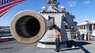 BIG GUN in Action The Power of the Mk 45 5Inch Naval Gun [upl. by Diann]