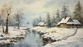 TV Art Screensaver  Winter Landscape Paintings [upl. by Susanetta]