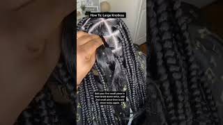 Large knotless tutorial braidsconnect braidstyles YouTube [upl. by Orbadiah]