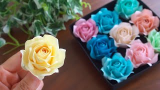 100均メモ用紙で作るバラの花の作り方  DIY How to Make Paper Roses [upl. by Seira216]