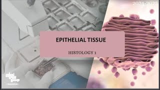 Epithelial tissue  Histology 1  Lecture 3 revision [upl. by Ocihc165]