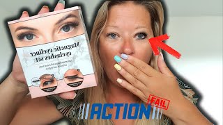 JE TESTE LES FAUX CILS EYELINER MAGNETIQUES DACTION [upl. by Namyac]