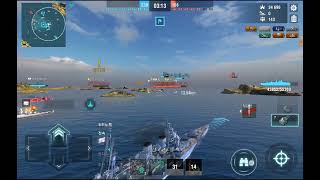 World of Warships Blitz  Tier 8 UK Battlecruiser Hawke 16 [upl. by Ise]