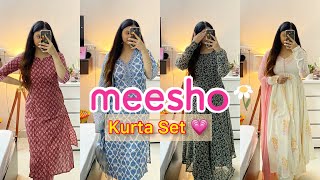 Meesho Kurta Set Haul  Meesho Kurti Set Haul  Meesho Haul Affordable Kurta Set Haul Jasmin Kaur [upl. by Eimirej706]