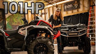 101hp 2025 Canam Outlander 1000 xmr at The Swamp Ranch Behind the scenes [upl. by Cornelie722]