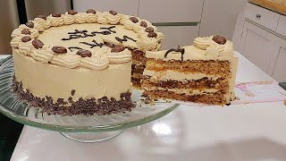 TORTA CREMA MOKA NUEZ  NUT COFFEE CAKE Silvana Cocina [upl. by Ecinna]