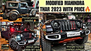 Highly Modified Thar 2023  Thar 2023 modification 🤩 Thar modification with Price 😱 [upl. by Enelehcim]