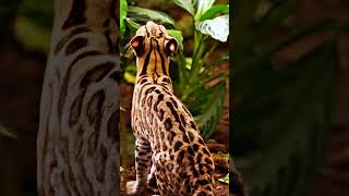 Watch this amazing margay cat explore its forest home These cats are expert climbers wildcat [upl. by Ardnaed396]