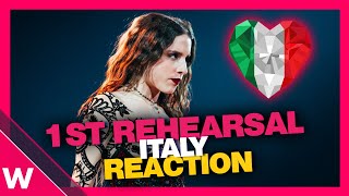 🇮🇹 Italy First Rehearsal REACTION Angelina Mango quotLa Noiaquot  Eurovision 2024 [upl. by Gherardi357]