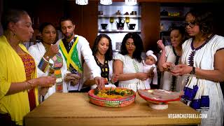 Chef Gueli Fornettis Eating Ethiopian Food on a Communal Plate [upl. by Kirk818]