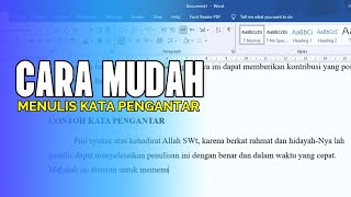 CARA MUDAH MENULIS KATA PENGANTAR [upl. by Strader]