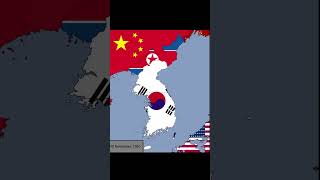 The Korean War with Flags [upl. by Aivlys]