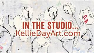 IN THE STUDIO Painting Mixed Media Poppies [upl. by Ayekam496]