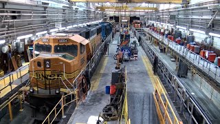 BNSF Northtown Locomotive Diesel Shop Tour [upl. by Lochner457]