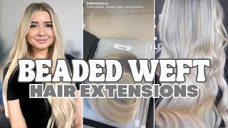 Beaded Weft Hair Extensions  My Thoughts  Come With Me To The Salon l Bellami Hair Extensions [upl. by Alyose]