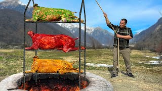 3 Whole Whole Sheep Fried In A Tandoor 3 Bright Flavors With A Crust [upl. by Tobiah]