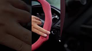 Car Suede Steering Wheel Cover Car NonSlip Leather Car Interior [upl. by Rimas172]