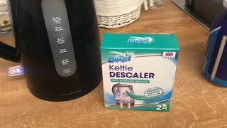 Duzzit kettle descaler 100 limescale removal made in UK Hot Water kettle cleaning [upl. by Tillman]