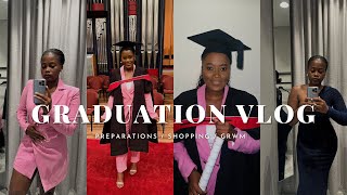 GRADUATION VLOG  SHOPPING  UNISA LLB  HAIR amp NAILS  GRWM GRADUATION CEREMONY  EXTENSIONS [upl. by Eniamerej]