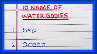 Name of Water Bodies  in English  5  10 Name of Water Bodies [upl. by Hpesojnhoj28]