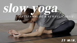 Yoga für Entspannung amp Beweglichkeit  Innere Ruhe finden  Verspannungen im Rücken lösen Slow Yoga [upl. by Daniels]